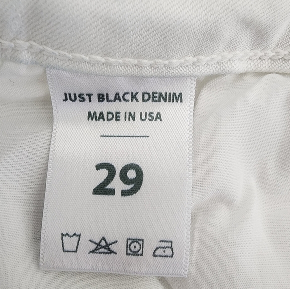 Just Black Skinny White High Waist Jeans Size 29 - Picture 11 of 13
